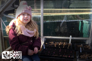 Eva, sat with her sown seeds