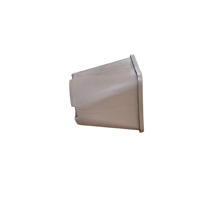 12.5cm 1.4L Sq Round Plant Pots - Taupe