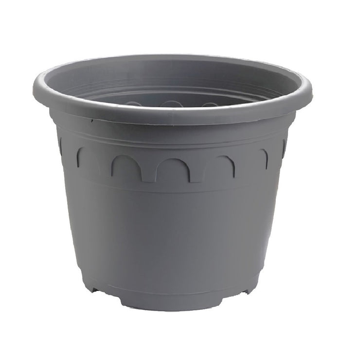 28.5cm (11.5 Litre) Roma Round Planter - Grey