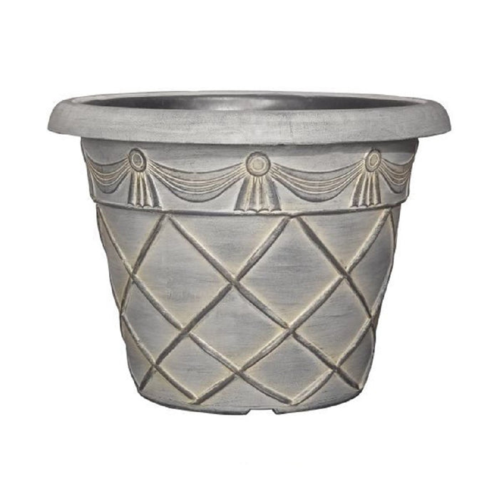 35cm Tuscany Roman Round Planter - Sliver