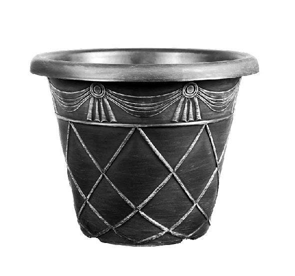 35cm Tuscany Roman Round Planter - Sliver