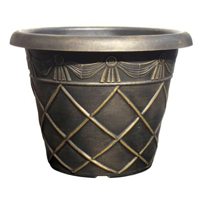 45cm Tuscany Roman Round Planter - Black Bronze