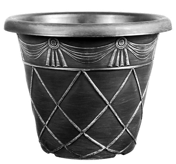 45cm Tuscany Roman Round Planter - Sliver