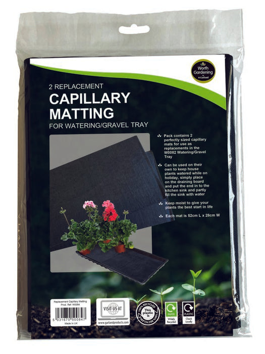 Garland Replacement Capillary Matting for Watering/Gravel Tray - 2 Mats