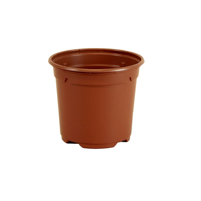 10.5cm High Duo Round Plant Pot - Terracotta