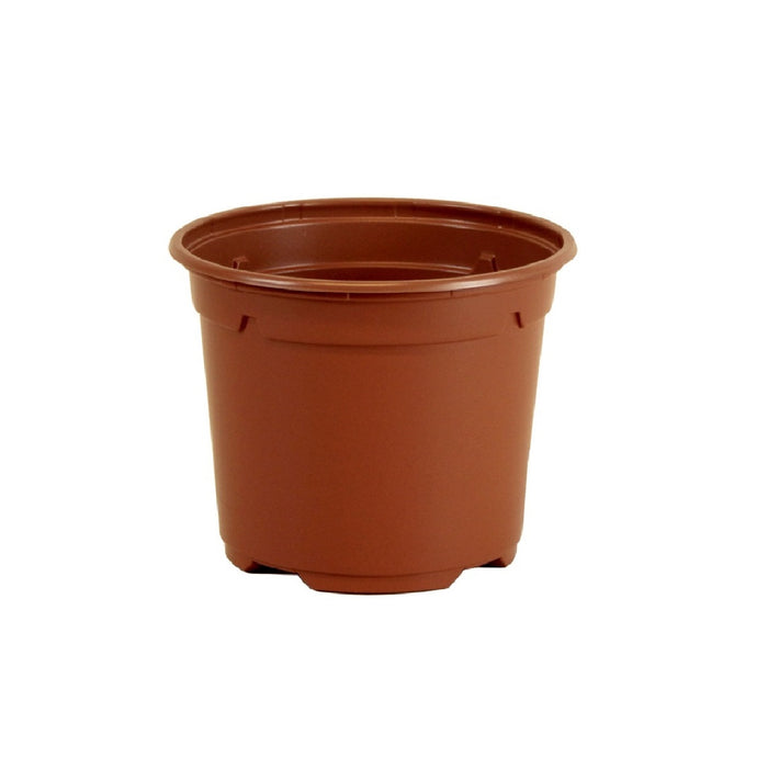 12cm Low Duo Round Plant Pot - Terracotta