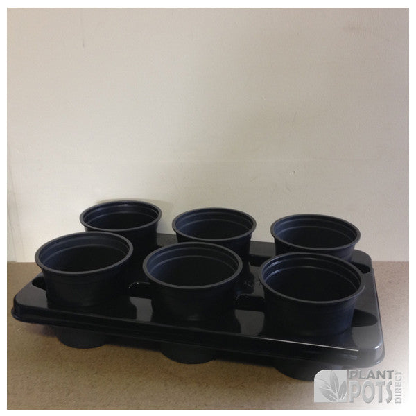 15cm Round plant pot carry tray - holds 6 pots