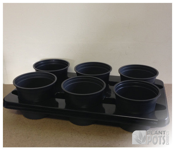15cm Round plant pot carry tray - holds 6 pots