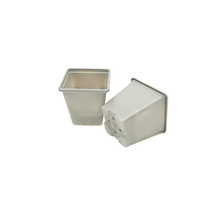 7cm Square plant pot - Grey