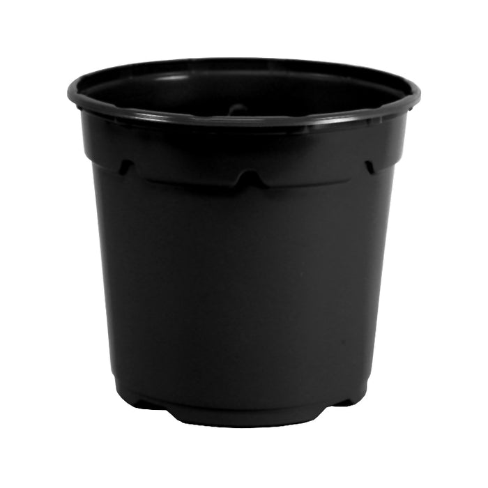 17cm High Duo Round Plant Pot - Black