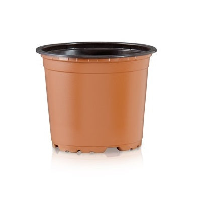 17cm (2 litre) 5° TEKU Round Plant Pot - Terracotta