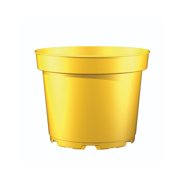 17cm (2 litre) Round Plant Pot (Inj M) - Yellow