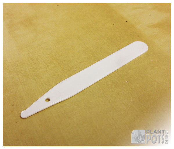 4" white plastic plant label