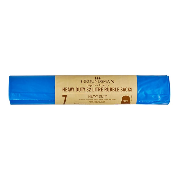 Groundsman Heavy Duty Rubble Sacks 32L - Roll of 7