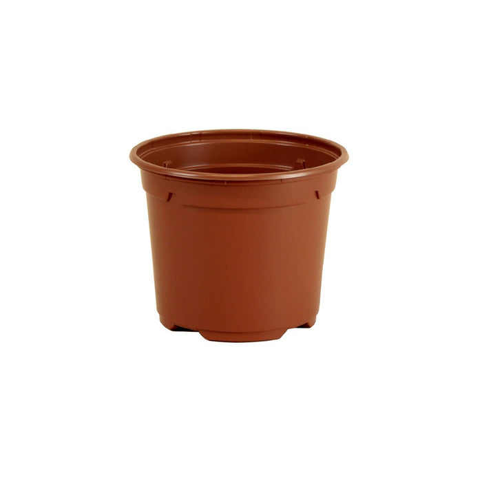 9cm Low Duo Round Plant Pot - Terracotta