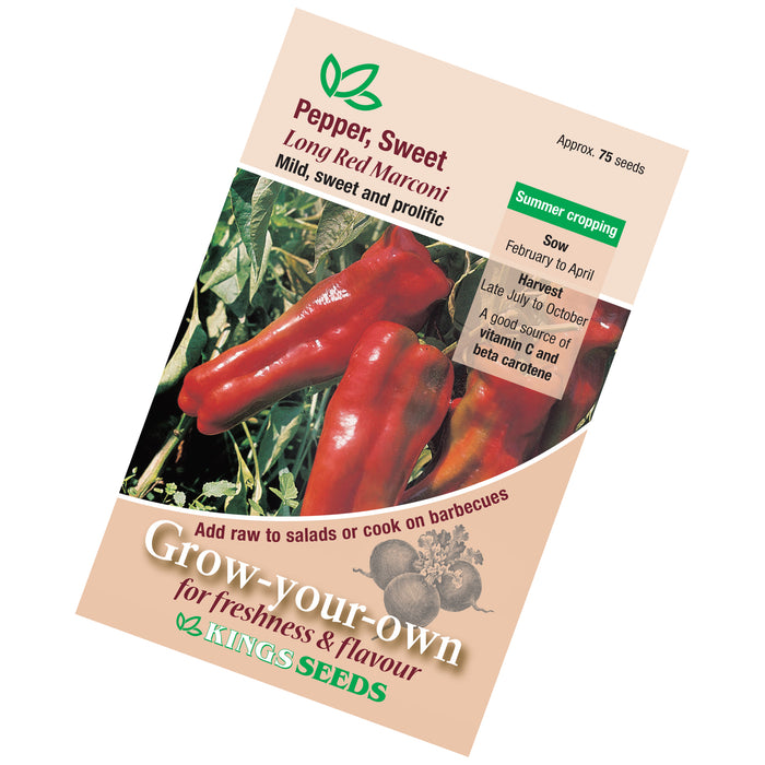 Pepper (Sweet) Long Red Marconi seeds
