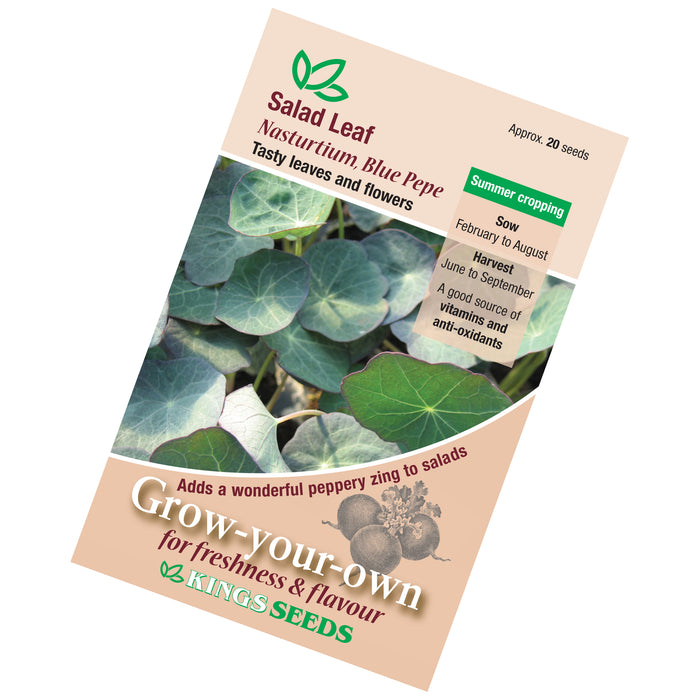 Salad Leaf Nasturtium Blue Pepe Seeds