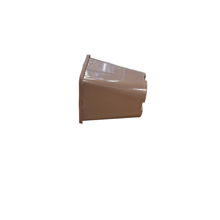 11.2cm 1L Sq Round Plant Pots - Taupe