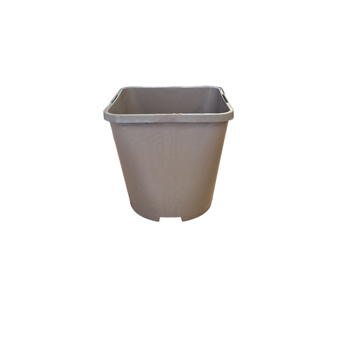 12.5cm 1.4L Sq Round Plant Pots - Taupe