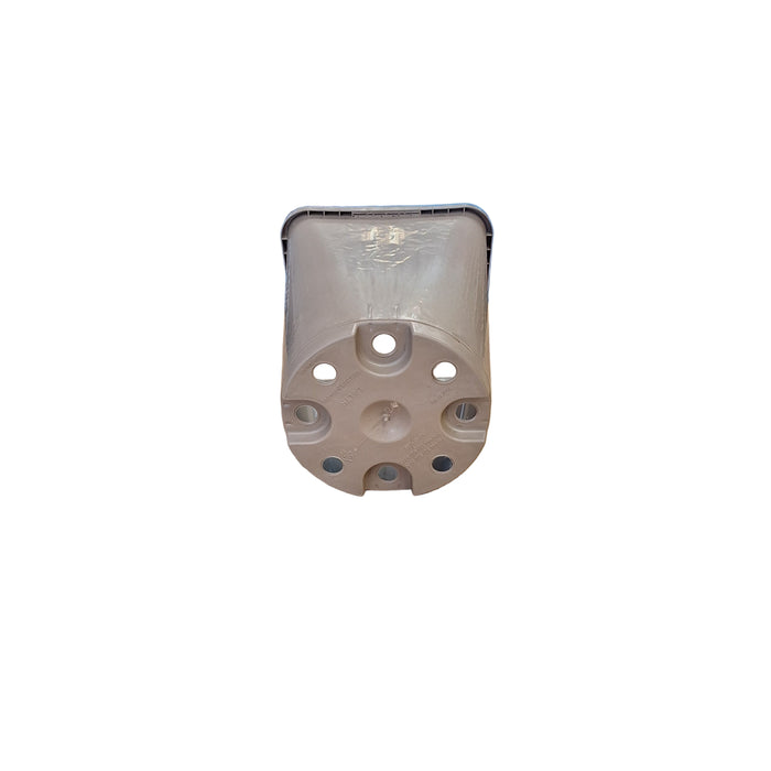 12.5cm 1.4L Sq Round Plant Pots - Taupe