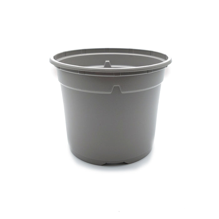 14cm High Duo Round Plant Pot - Taupe