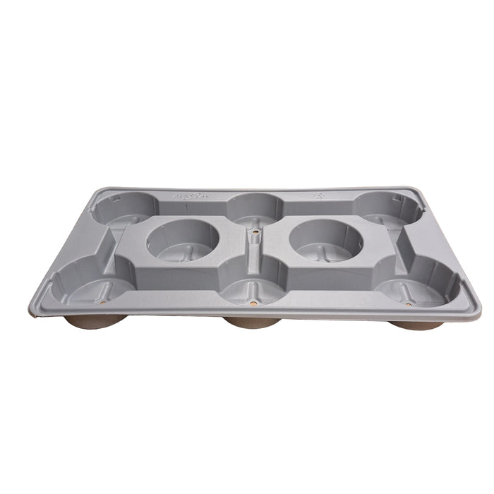13cm x 8 pot Carry Tray  - Grey