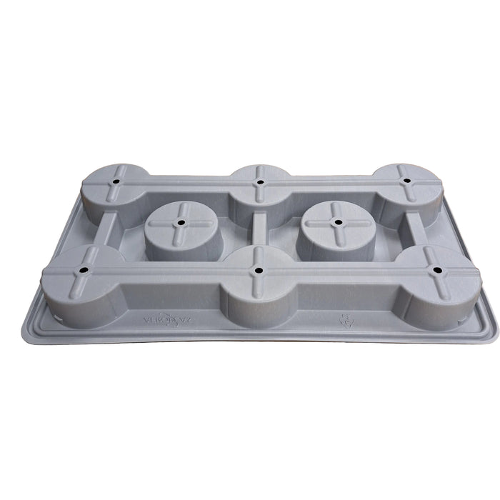 13cm x 8 pot Carry Tray  - Grey