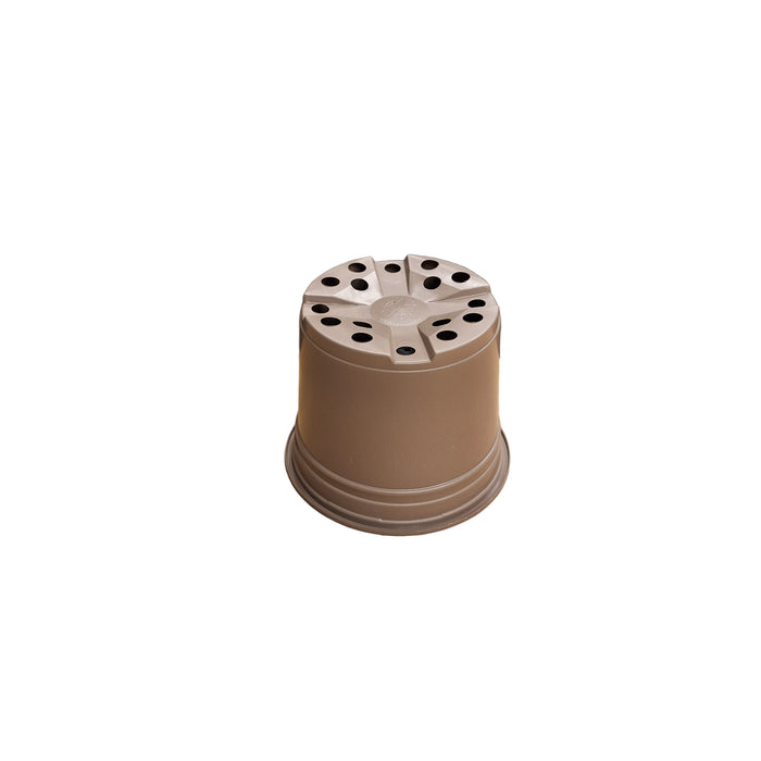 17cm 2L Round Thermo-Formed Pots - Taupe