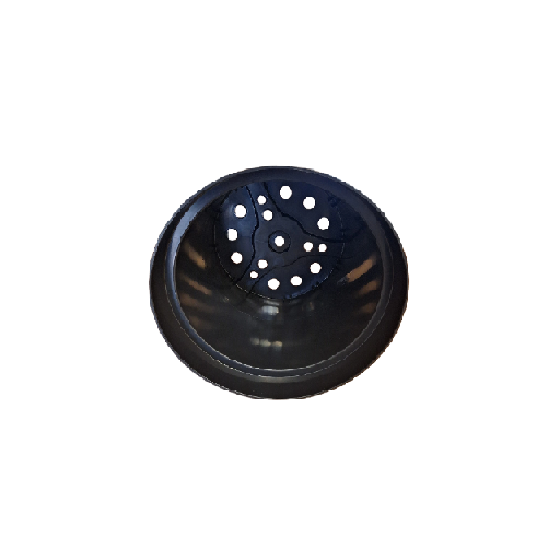 19cm Round plant pot (injection moulded) BLACK