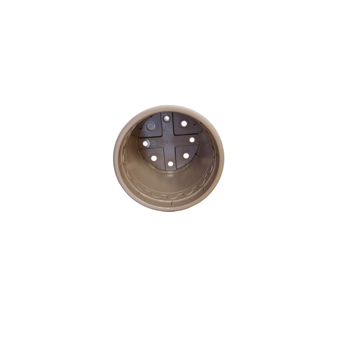 20cm 3L Round Plant Pots - Roma - Taupe