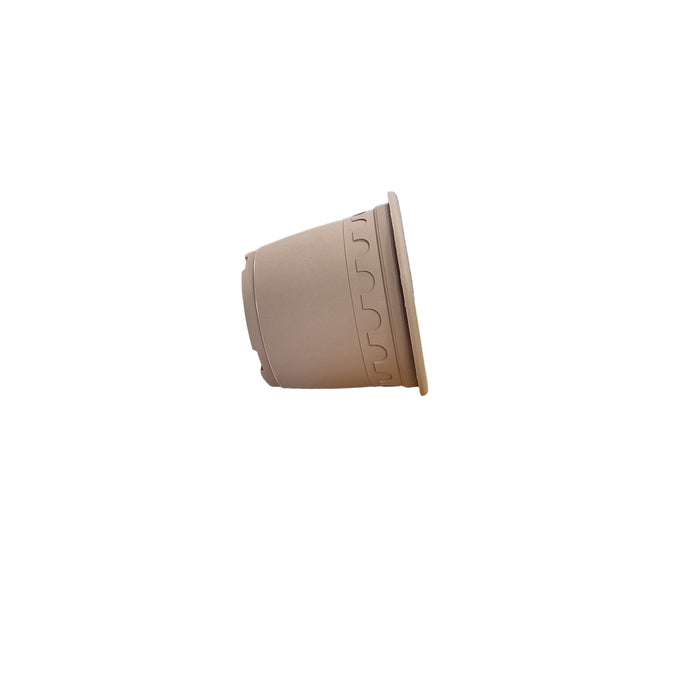 20cm 3L Round Plant Pots - Roma - Taupe