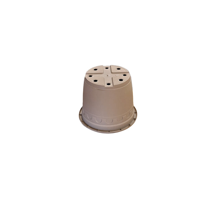 20cm 3L Round Plant Pots - Roma - Taupe