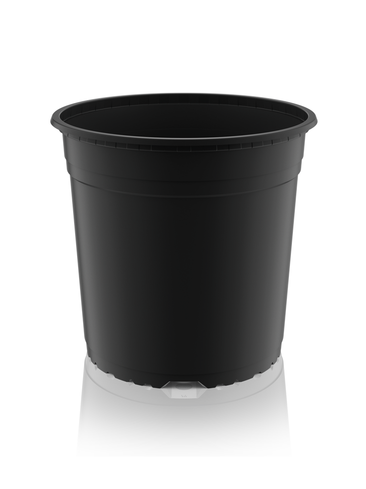 22cm Round plant pot Black (5L) — Plant Pots Direct
