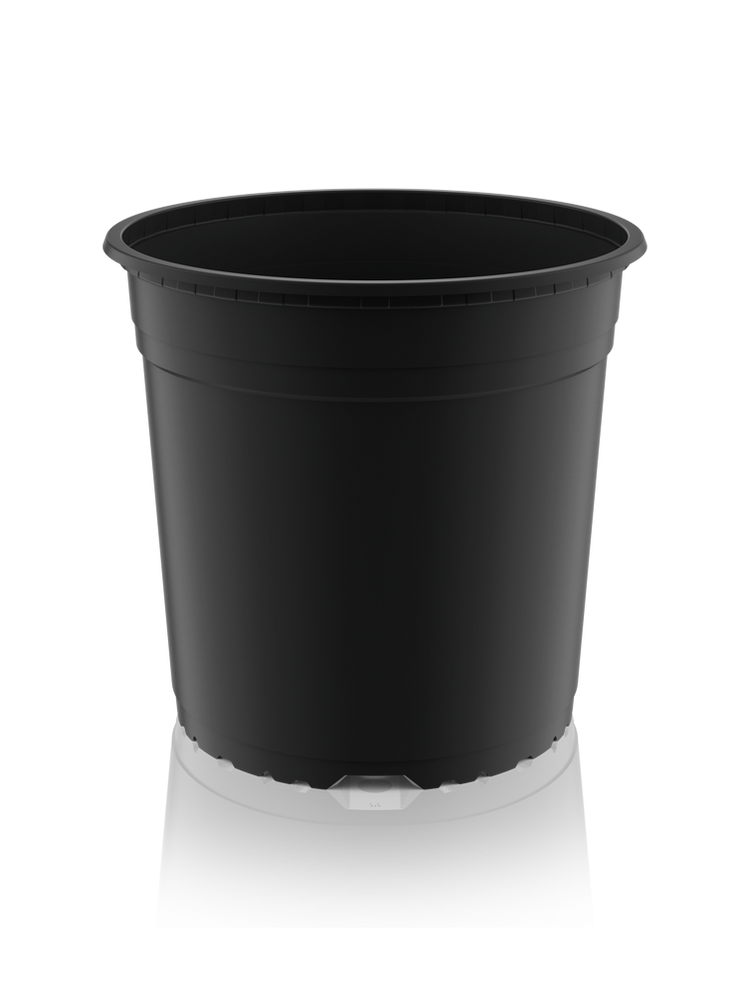 22cm Round plant pot Black (5L) — Plant Pots Direct