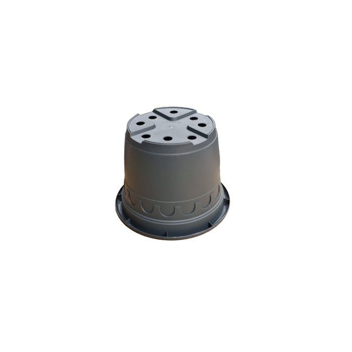 24cm 4.6L Round Plant Pots - Roma - Grey