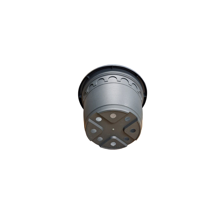 24cm 4.6L Round Plant Pots - Roma - Grey