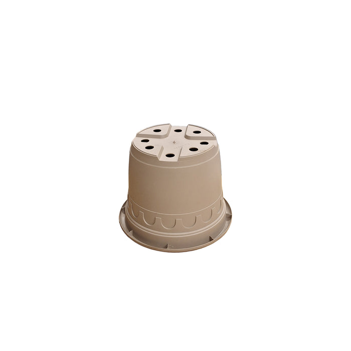 24cm 4.6L Round Plant Pots - Roma - Taupe