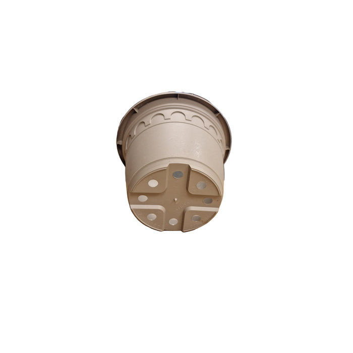 24cm 4.6L Round Plant Pots - Roma - Taupe