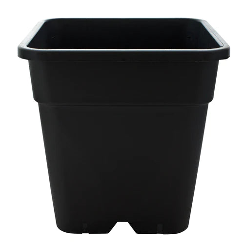 25cm Square Plant Pot - Black