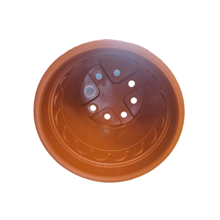 23cm (5.9 Litre) Roma Round Planter - Clay