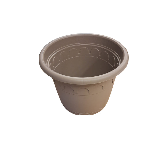 29cm (8.7 Litre) Roma Round Planter - Taupe