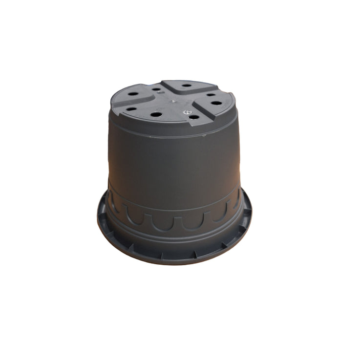 35cm 15L Round Plant Pots - Roma - Grey