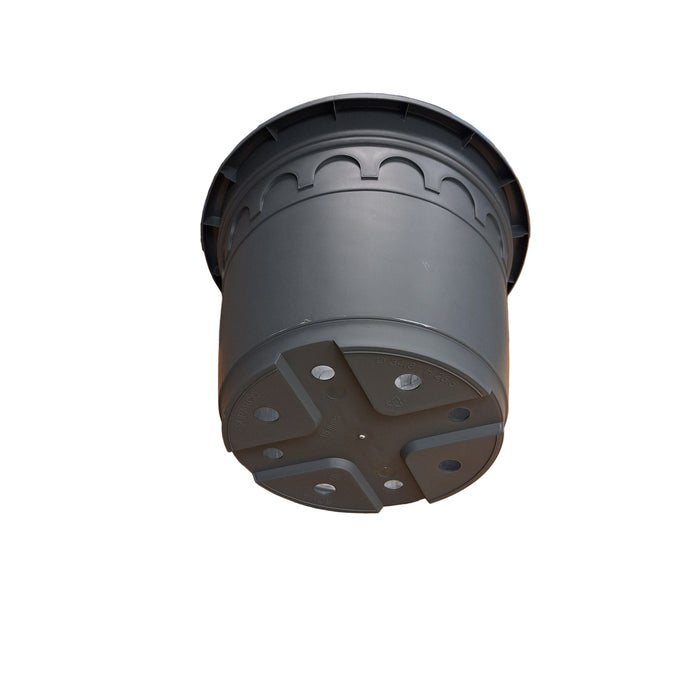 15l plant pots 35cm 15L Round Plant Pots - Roma - Grey