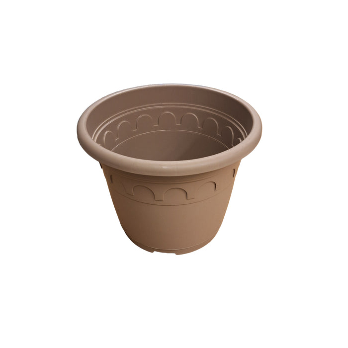 35cm 15L Round Plant Pots - Roma - Taupe