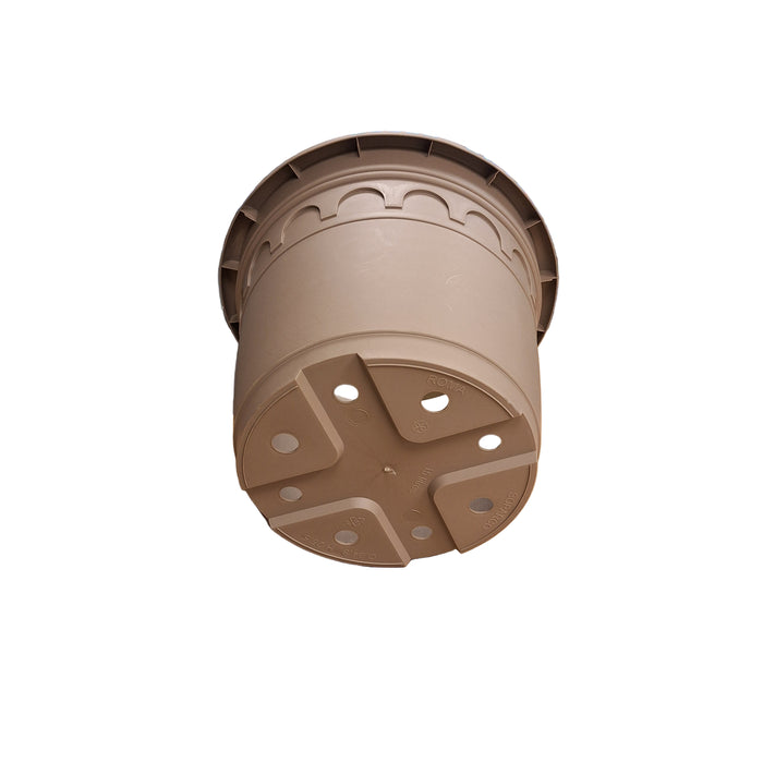 35cm 15L Round Plant Pots - Roma - Taupe