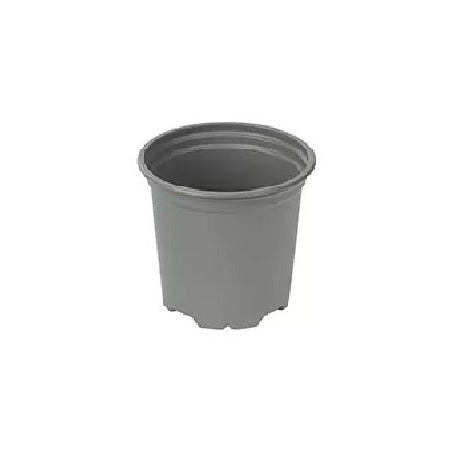 10.5cm Round full plant pot - Grey