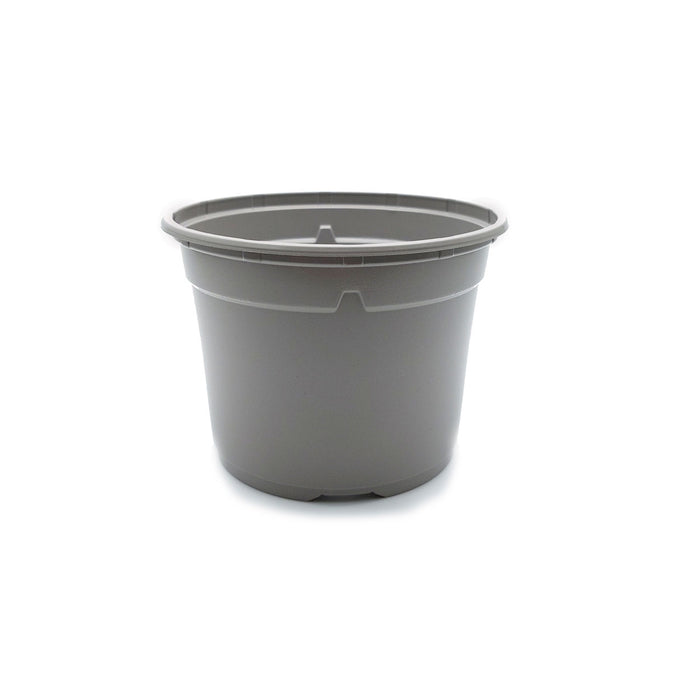 10.5cm Low Duo Round Plant Pot - Taupe