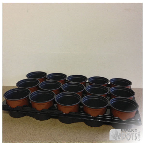 10.5cm Round plant pot set - 15 pots