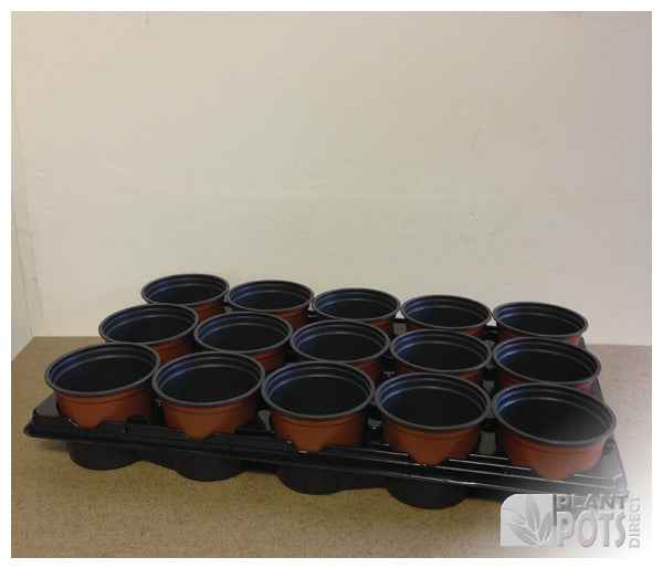 10.5cm Round plant pot set - 15 pots