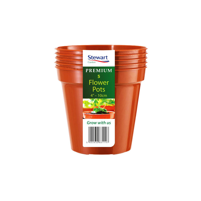 10cm plastic plant pots 10cm (4") Flower Pot x5 (Multi-Packs) — Plant Pots Direct